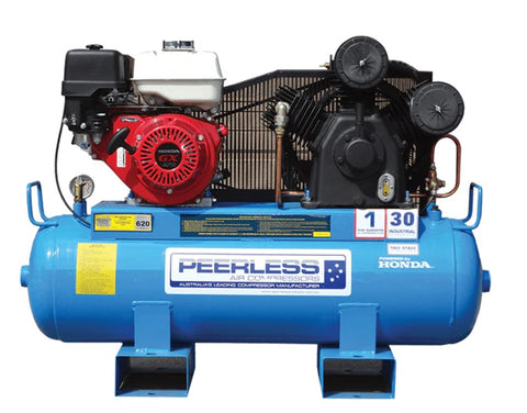 Peerless Air Compressor Petrol Driven Fatboy PHP30 620LPM Honda Gx270 00088