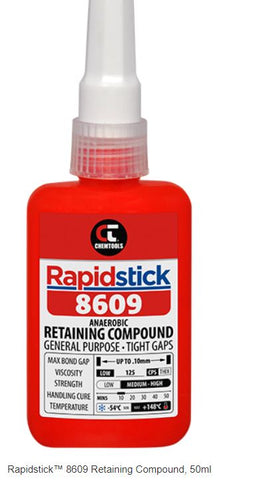Rapidstick 8609 Retaining Compound 50ml (General Purpose, Tight Gaps) 8609-50