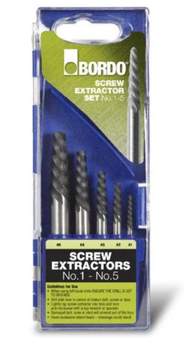 Bordo Screw Extractor 5 Piece Set Nos 1-5 9900-SM1