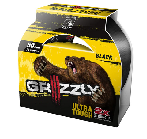 Bear Grizzly Gaffer Tape Cloth 50mm X 18m BLACK 63642548203
