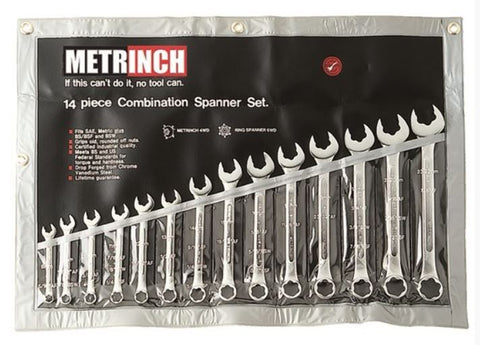 MetrInch Spanner Set 14 Piece MET-0125