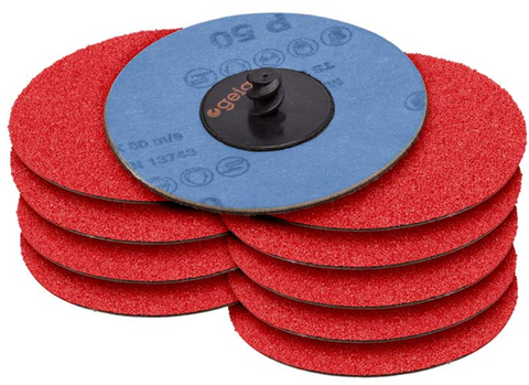 Geiger 75mm Quick-Lock Ceramic Sanding Disc 10 Pack 120 Grit AB22013S120CP