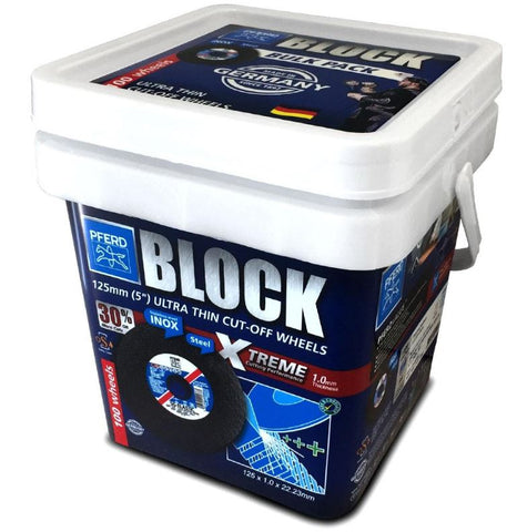 PFERD Blocks (100 pack)125mm (5") Inox Thin Cutting Disc 100 Pack BLOCK 75650553