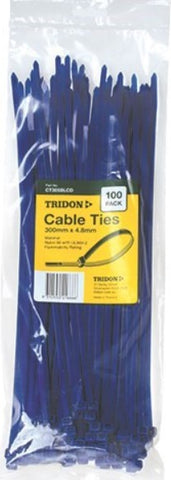 Tridon BLUE Cable Ties 300mm x 4.8mm PK 100 CT305BLCD