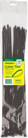 Tridon BLACK Cable Ties 400mm x 5mm PK 100 CT405BKCD-100