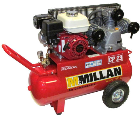 McMillan Portable 6.5hp Petrol Powered Air Compressor 22.5cfm CP23