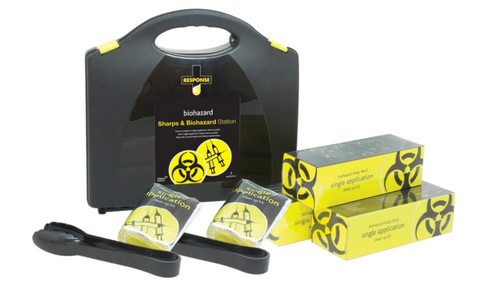 FastAid Sharps & Biohazard Station, Plastic Portable Firstaid FADS20