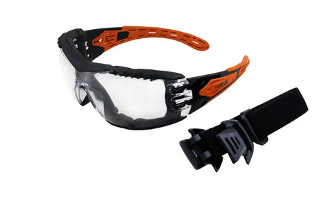 MAXISAFE Clear Safety Glasses with Gasket and Headband EVO370-GH