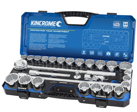 Kincrome Socket Set 28 Piece 3/4" Drive Metric & Imperial K28045