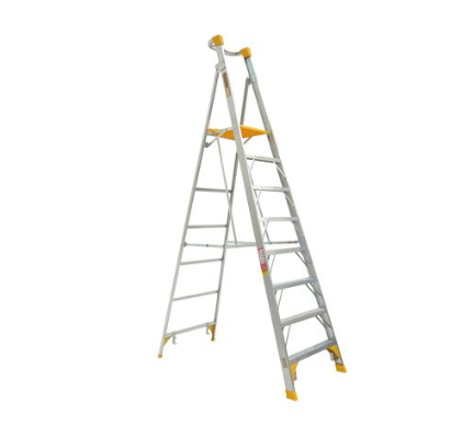Gorilla Platform ladder Aluminium 2.4m (8ft) Aluminium 180kg Heavy Duty Industrial PL008-HD