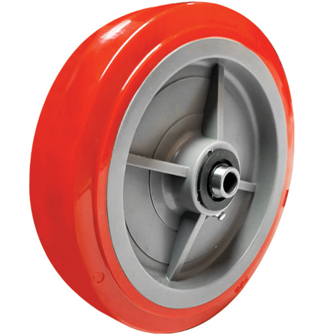 200mm Polyurethane Tyred Nylon Centred Wheel to Suit Scaffold Castors 3/4" Axle Diameter PU8079-75