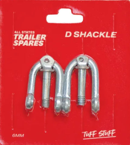 All States Trailer D Shackle 6mm GAL x 2 R6211