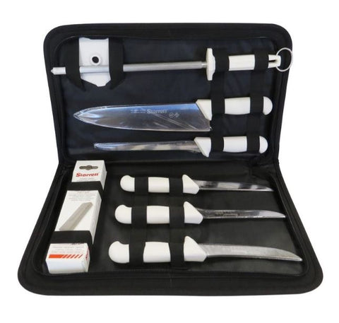 Starrett 8 Piece Professional Quality Knife Set for Hunters & Fishermen BKK-8WA
