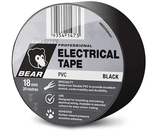 Bear Electrical Tape 504 18mm X 20m Black 66623336457