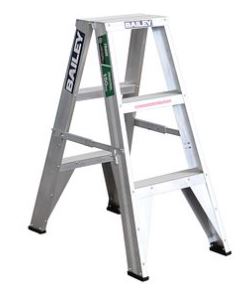 Bailey Trade Double Sided 3 Step Stepladder 0.9m 150kg - FS13428- Pick Up In Store