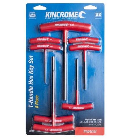 Kincrome T-Handle Hex Key Set 8 Piece Imperial K5282