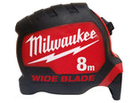 Milwaukee 8m Wide Blade Horizontal Tape Measure 48220208H