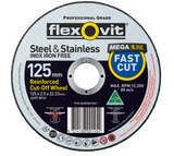 Flexovit Megaline Mild Steel & Stainless Right Angle Cut-Off Wheel Type 41 AO 66253371090