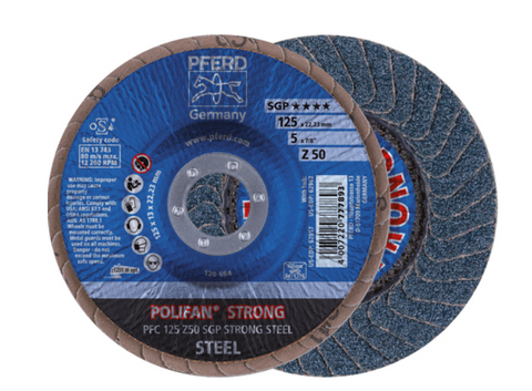 Pferd Polifan Flap Disc Zirconia Steel Pfc 125 Z 50 Sgp-Strong 67788125