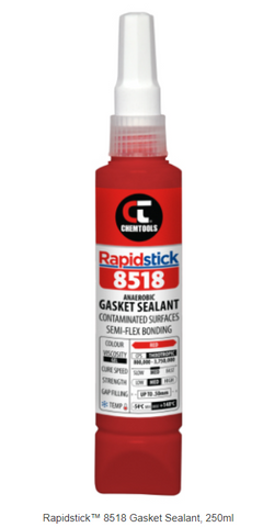 Rapidstick 8518 Gasket Sealant (Contaminated Surfaces, Semi-Flex Bonding) 250ml 8518-250