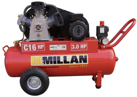 McMillian C16-HP 14.5cfm 3.0HP 240Volt High Pressure Compressor C16-HP 
