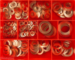 Champion Metric Copper Washers Assortment 10 Sizes: 5mm to 24mm ID CA1660