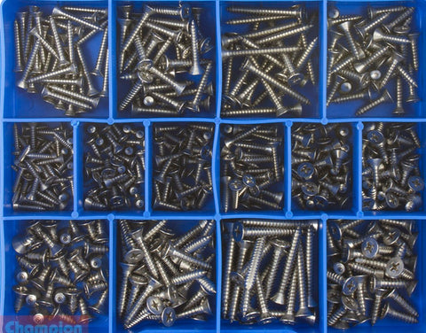 Champion S/Steel Metric Phillips Countersunk Self Tapping Screw Assortment CA1820