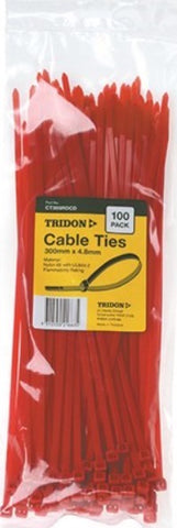 Tridon RED Cable Ties 300mm x 4.8mm PK 100 CT305RDCD