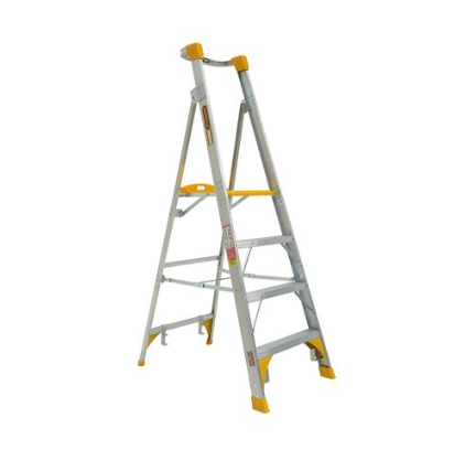 Gorilla Platform ladder Aluminium 1.2m (4ft) Aluminium 180kg Heavy Duty Industrial PL004-HD