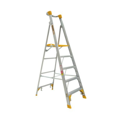 Gorilla Platform ladder Aluminium 1.5m (5ft) Aluminium 180kg Heavy Duty Industrial PL005-HD