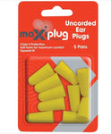 MAXISAFE Maxiplug UnCorded Earplugs Blister Pkt 5 Pairs HEC669