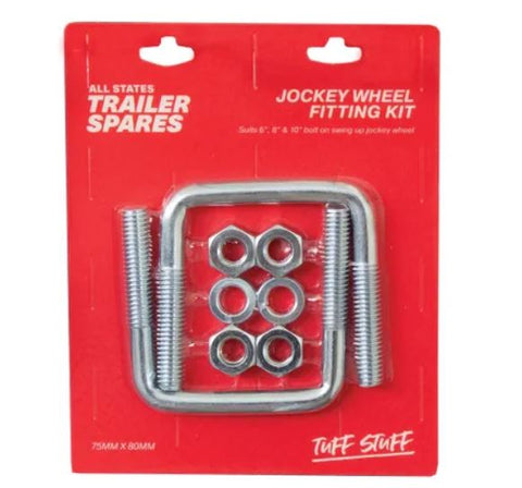 All States Trailer Jockey Wheel U Bolt suit 75x50mm D/Bar x2 R1479G