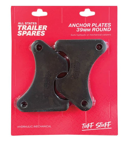All States Trailer Brake Caliper Anchor Plate To Suit 39mm Round Axle x 2 R1615C