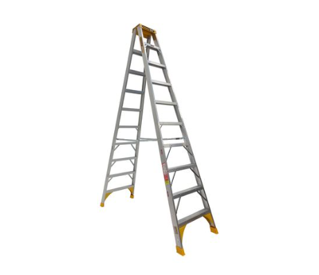 Gorilla Double sided A-frame ladder 3.0m (10ft) Aluminium 180kg Heavy Duty Industrial SM010-HD