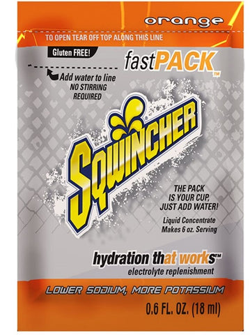 Sqwincher Fast Pack Electrolyte Concentrate Orange 50 Pack SQ0097