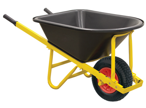 Plastic Tray Wheelbarrow with Plastic Centred Pneumatic Wheel WBR102
