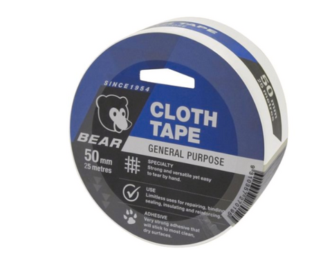Bear Cloth Tape 50mm X 25m WHITE 66623336614