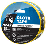 Bear General Purpose Cloth Tape 5 0mm X 15m Yellow 66623336608