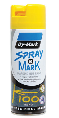 Dy-Mark YELLOW Spray & Mark Spray Can 350g 40013505 