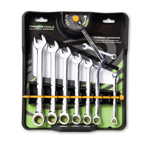 Typhoon Tools 8 piece ratchet spanner set imperial 70022