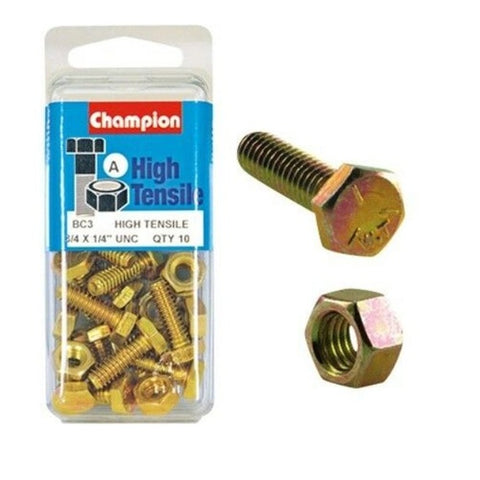 Champion Fully Threaded Set Screws and Nuts 3/4” x 1/4 BC3