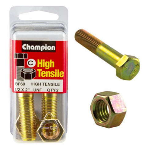 Champion Bolt and Nuts 2” x 1/2  BF69