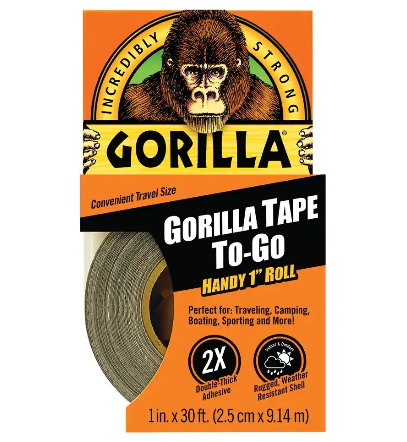 Gorilla Black Tape Handy 1" Roll 25.4M X 9M GG61001