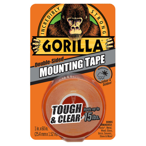 Gorilla Clear Mounting Tape Roll- 25.4mm x 1.52m GG41022