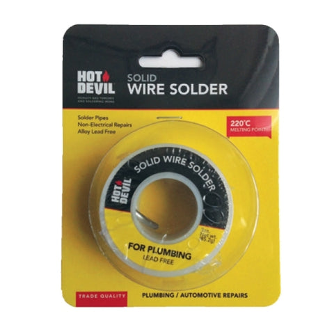 Hot Devil Solid Wire Solder (Plumbing/auto) HDSWS