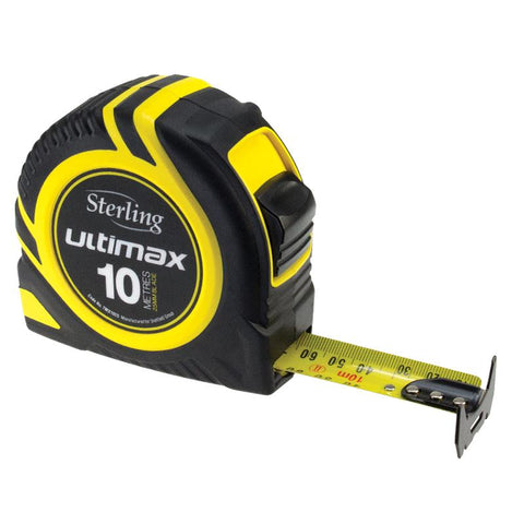 Sterling Ultimax Tape Measure: 10m Metric TMX1025