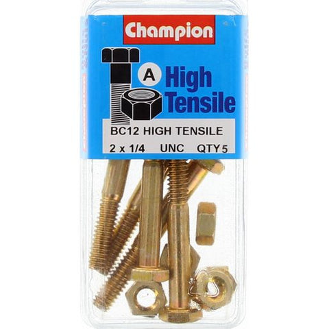 Champion Bolt and Nuts 2” x 1/4  BC12