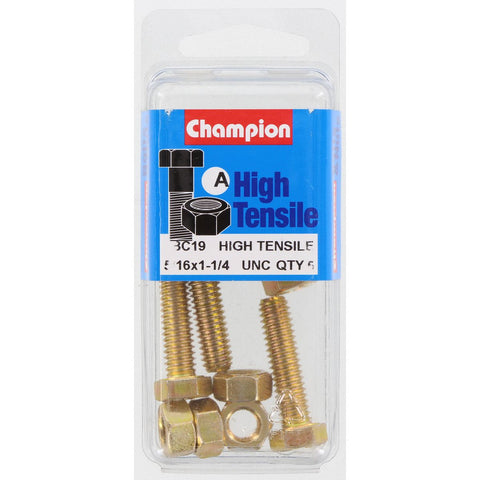 Champion Fully Threaded Set Screws and Nuts 1-1/4” x 5/16 BC19