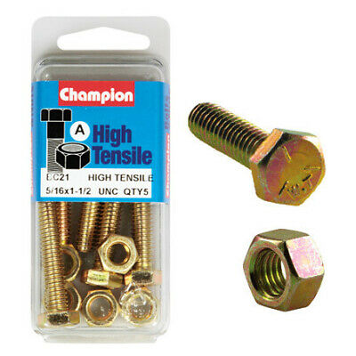 Champion Fully Threaded Set Screws and Nuts 1-1/2” x 5/16 BC21