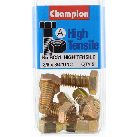 Champion Fully Threaded Set Screws and Nuts 3/4” x 3/8 BC31